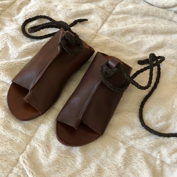 NEW Free People Rope Tie Flat Sandals - Picture 2 of 5